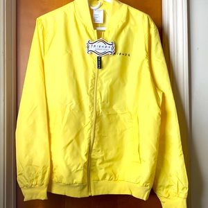 “FRIENDS” Lined Zip Front Bomber Jacket.